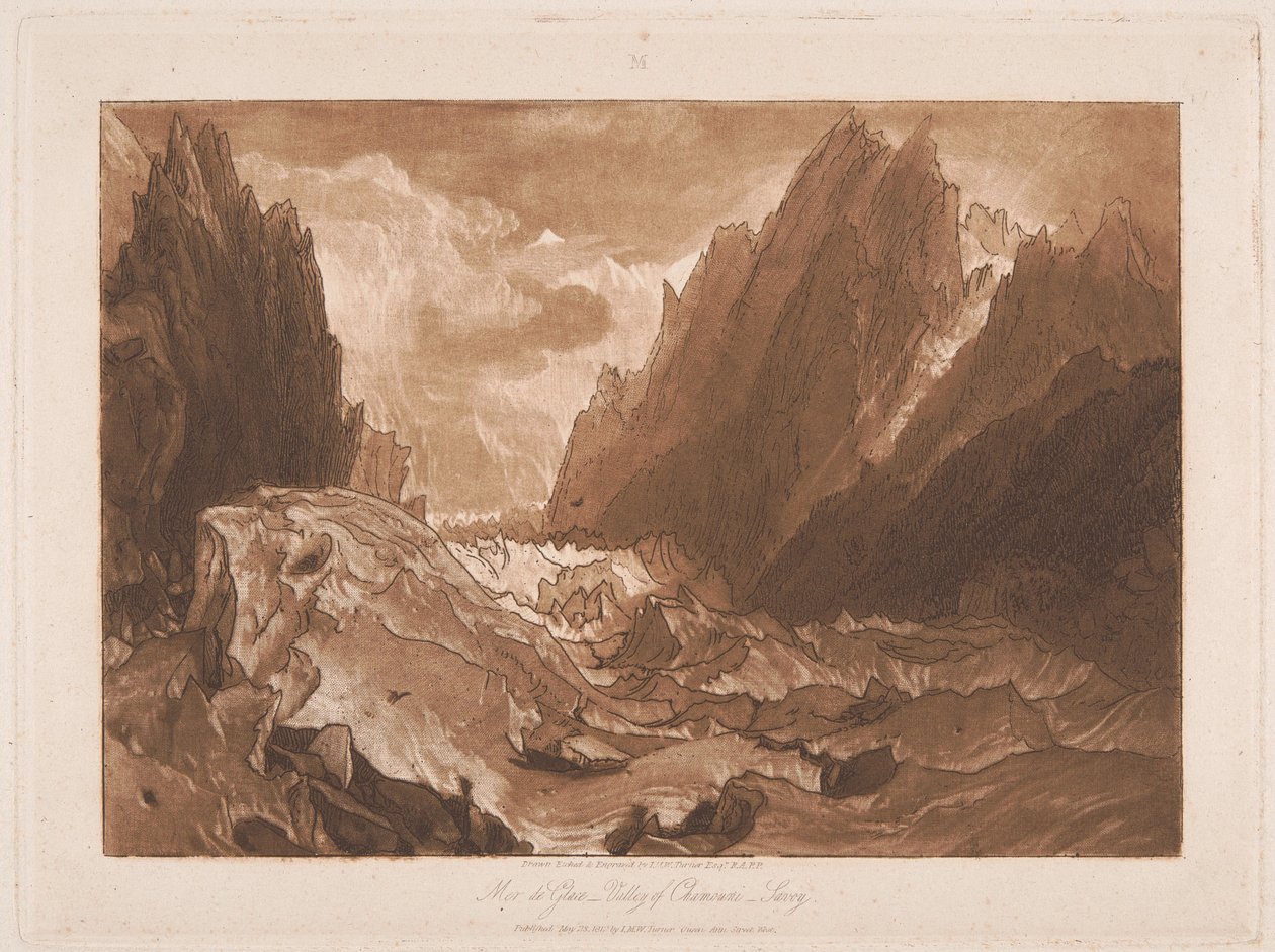 Mer de Glace, Vale de Chamonix, Sabóia de Joseph Mallord William Turner