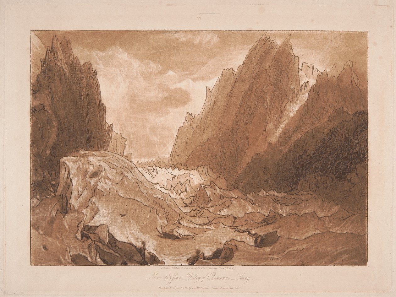 Mer de Glace, vale de Chamonix, Saboia de Joseph Mallord William Turner