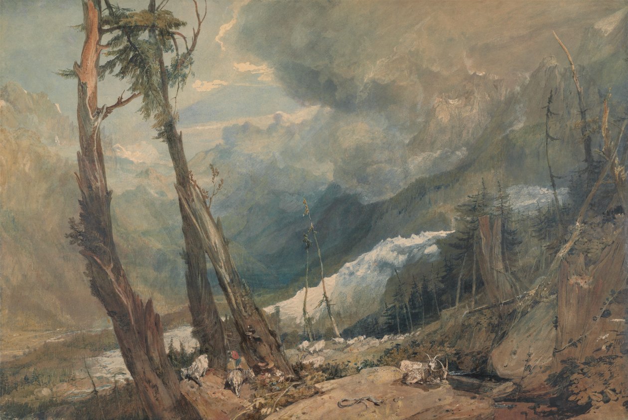 Mer de Glace, no Vale de Chamonix de Joseph Mallord William Turner