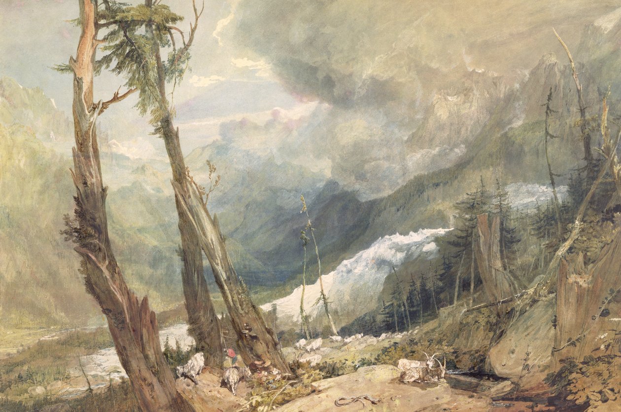 Mere de Glace, no Vale de Chamouni, Suíça de Joseph Mallord William Turner