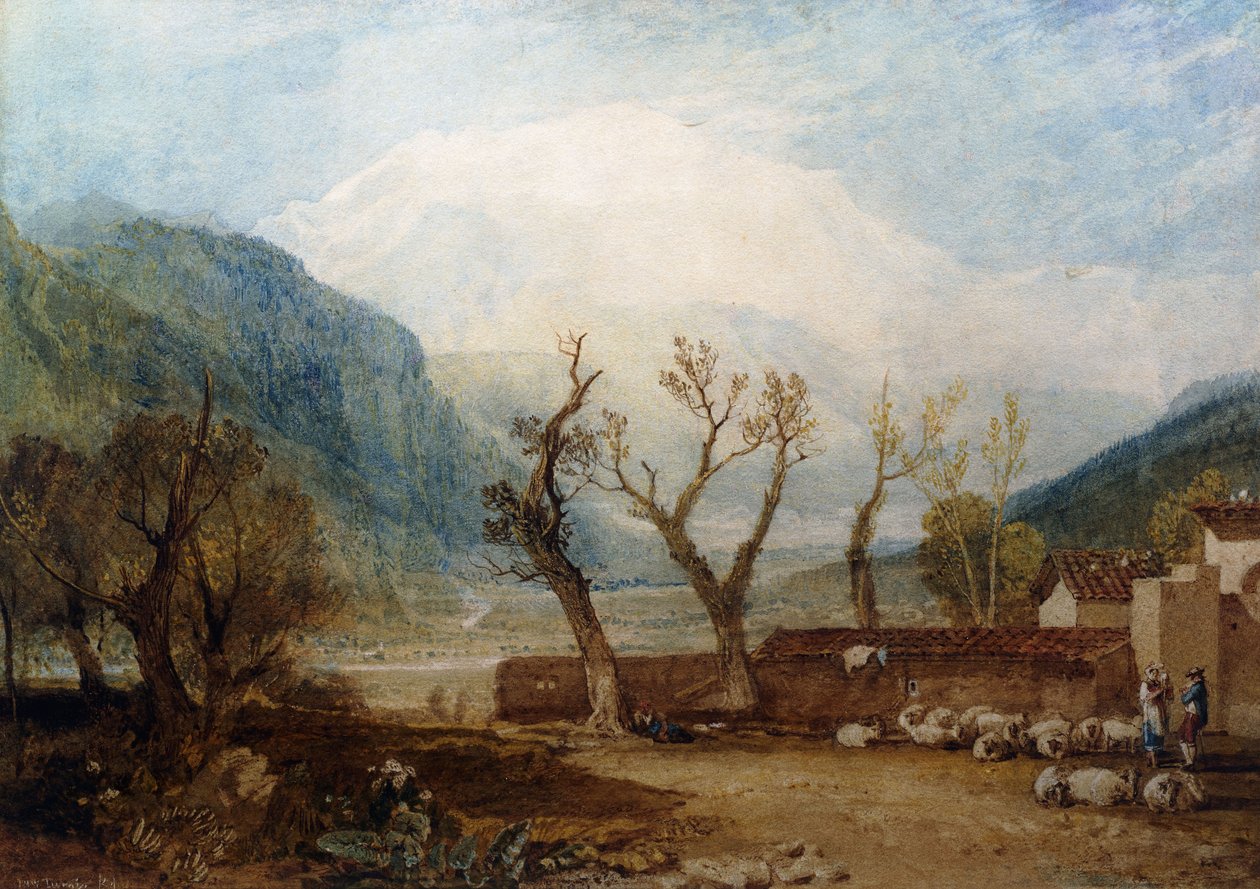 Mont Blanc, da Ponte de St. Martin, Sallanches de Joseph Mallord William Turner