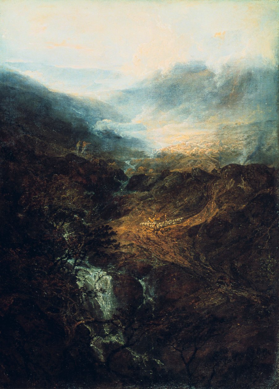 Manhã entre Coniston Fells, Cumberland, 1798 de Joseph Mallord William Turner