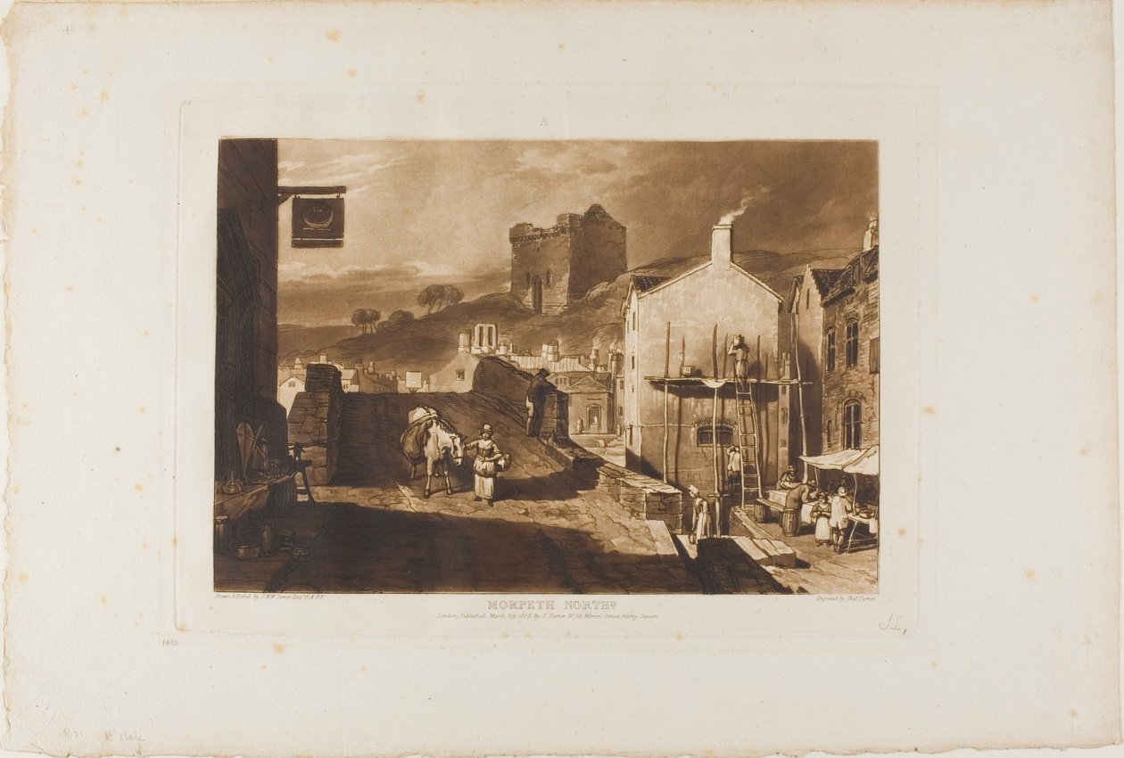 Morpeth, placa 21 do Livro de Estudos de Joseph Mallord William Turner