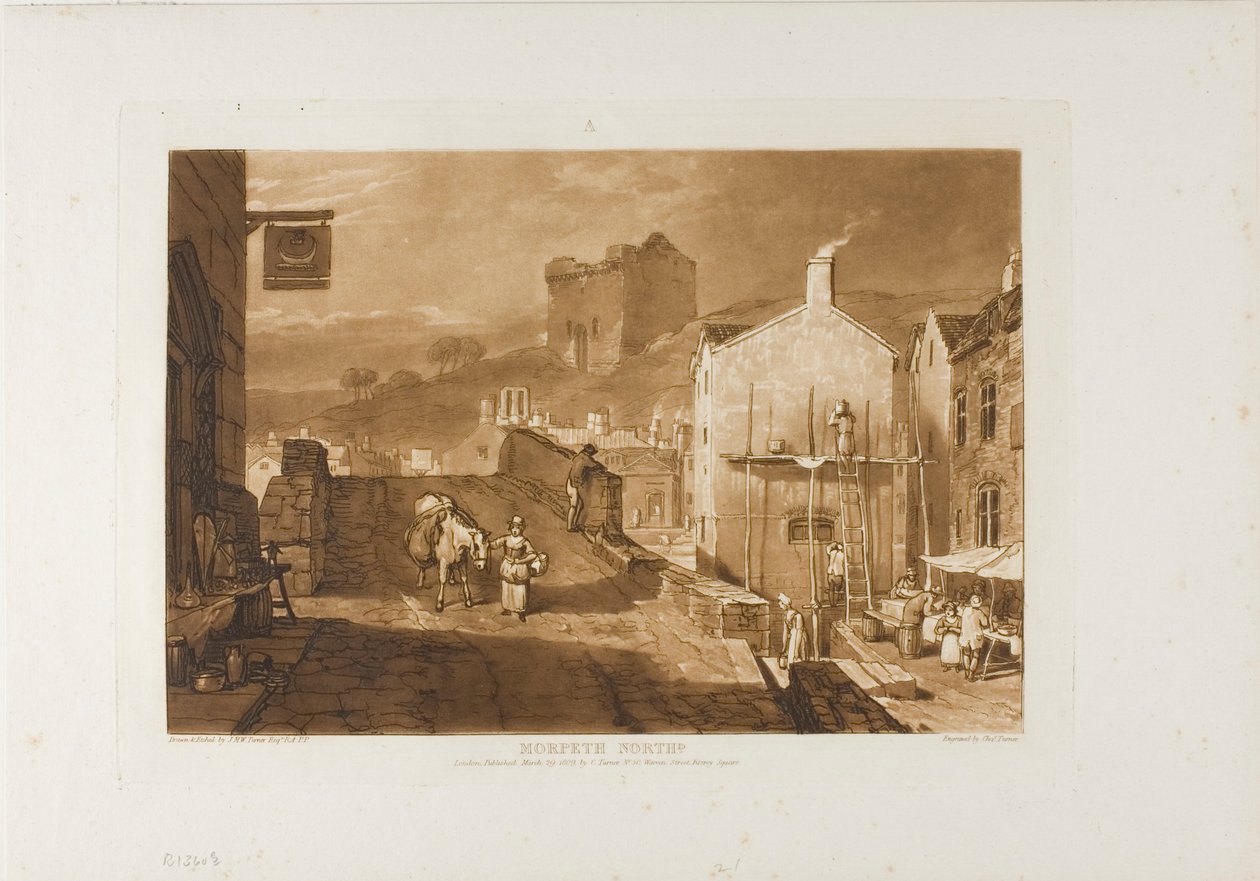 Morpeth, placa 21 do Livro de Estudos de Joseph Mallord William Turner