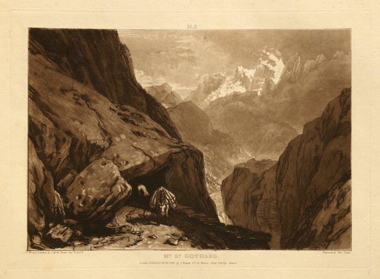 Monte de São Gotardo de Joseph Mallord William Turner