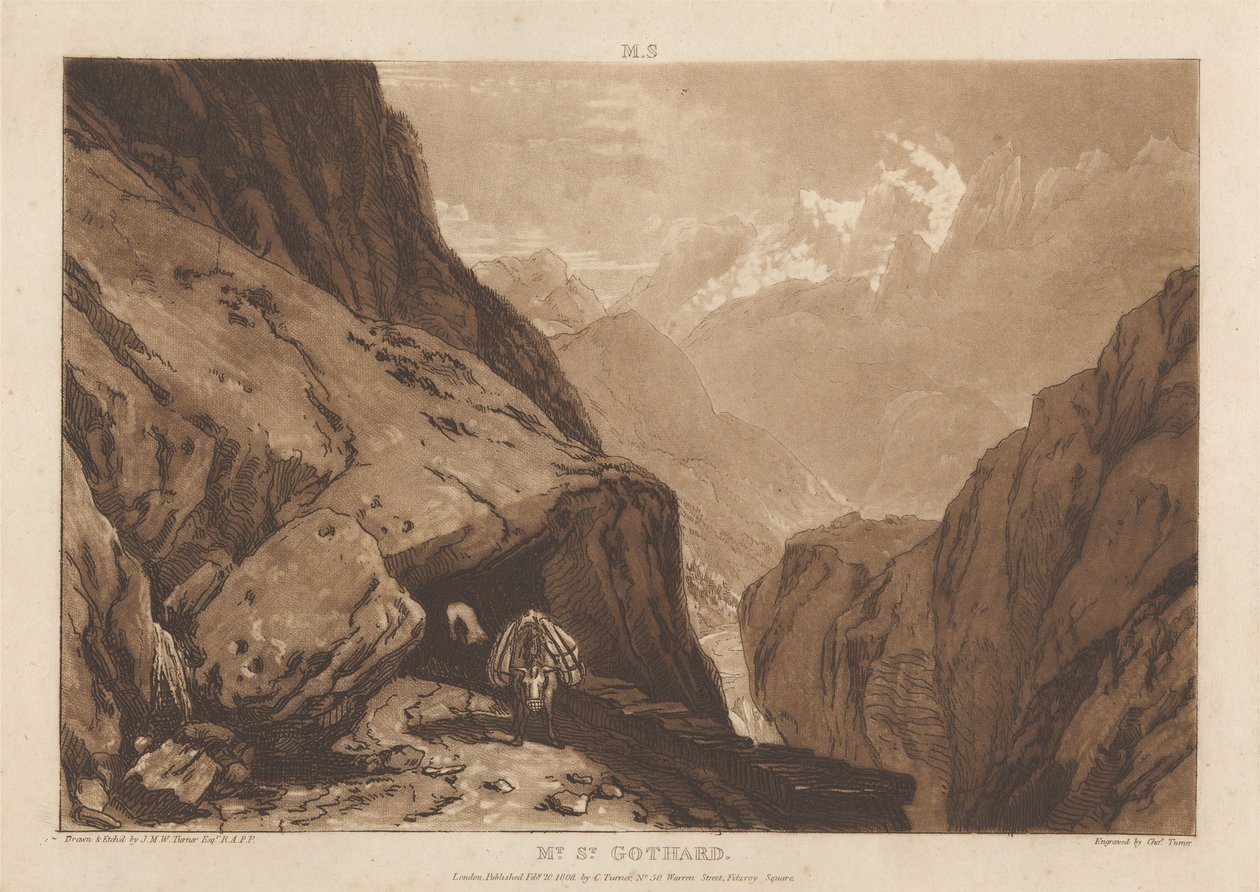 Monte de São Gotardo de Joseph Mallord William Turner
