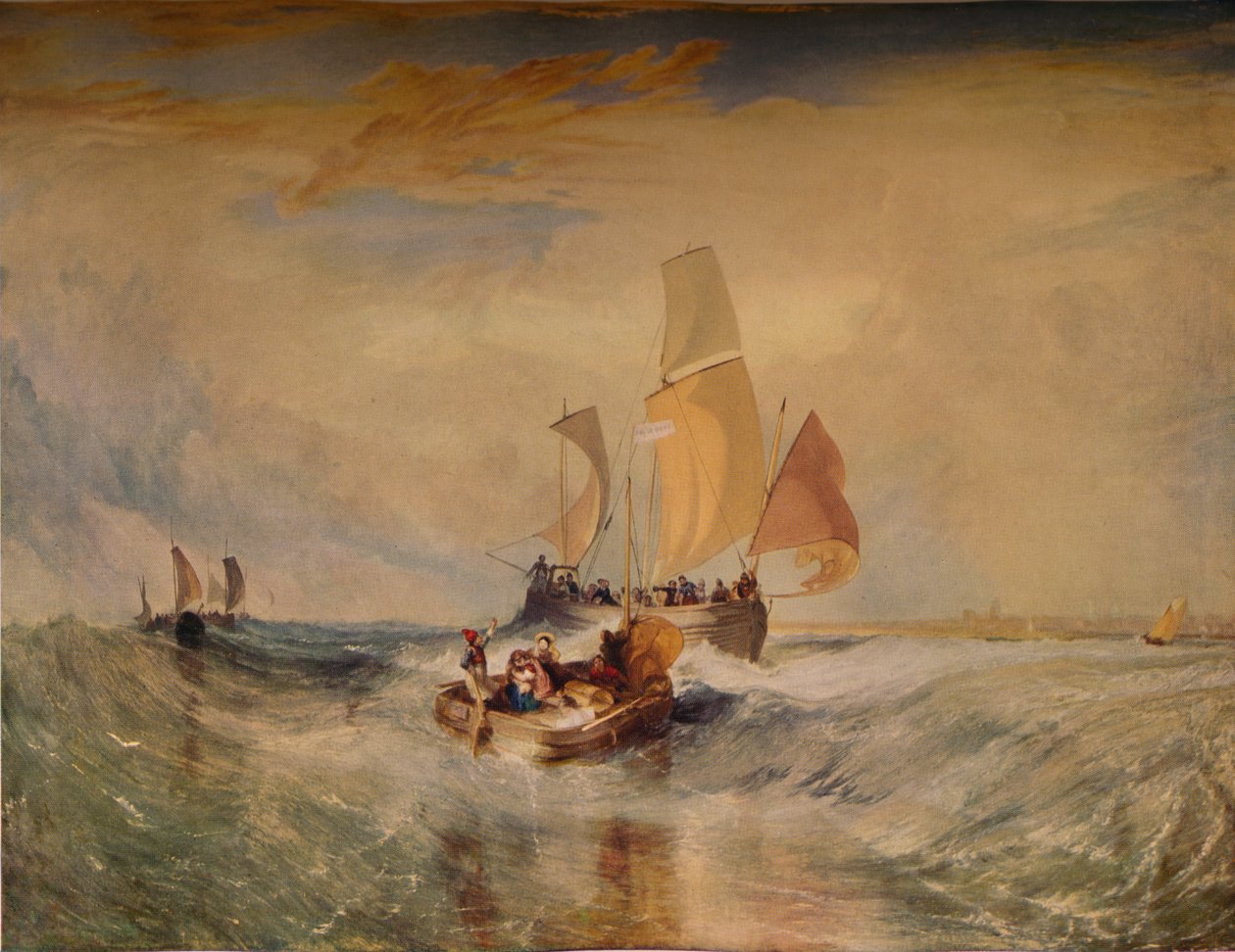 Agora, a bordo dos passageiros da corda do pintor, 1827, 1938 de Joseph Mallord William Turner