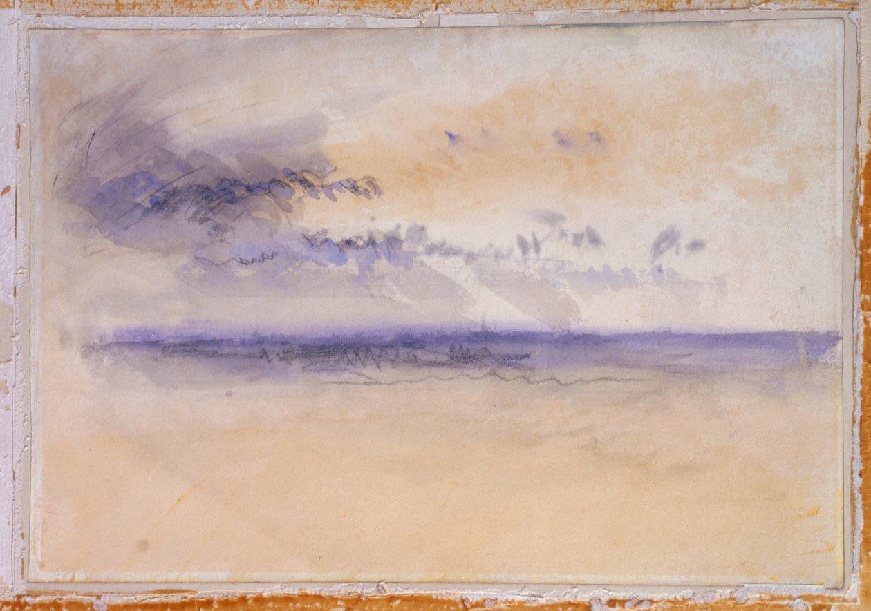 Ao largo da costa: vista do mar e nuvens de Joseph Mallord William Turner