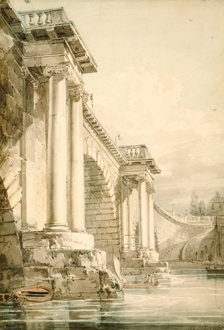 Ponte de Blackfriars velha de Joseph Mallord William Turner