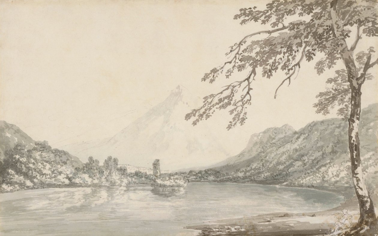 No rio Aar, entre Unterseen e o Lago de Brienz de Joseph Mallord William Turner