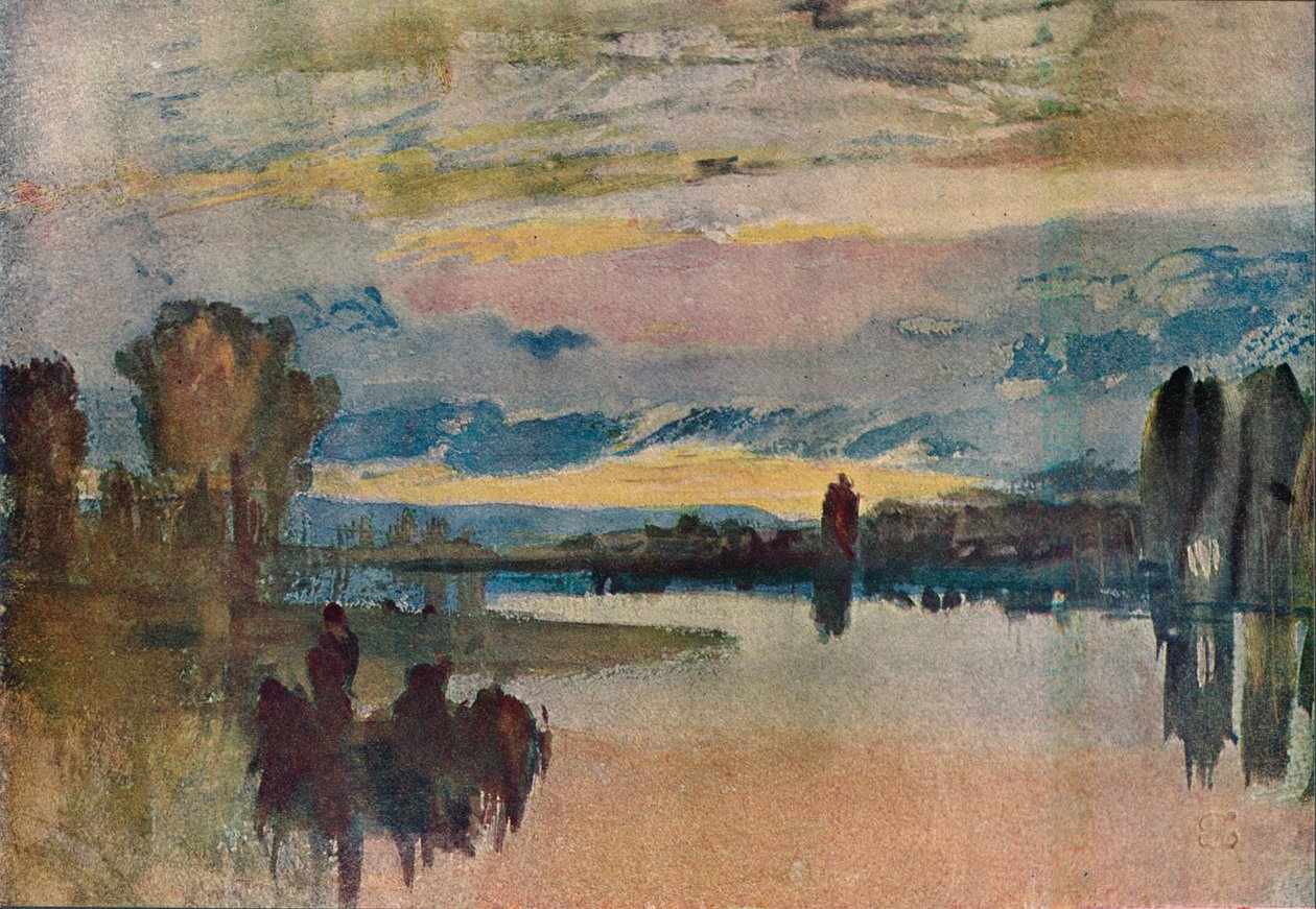 No lago em Petworth - noite, 1909 de Joseph Mallord William Turner