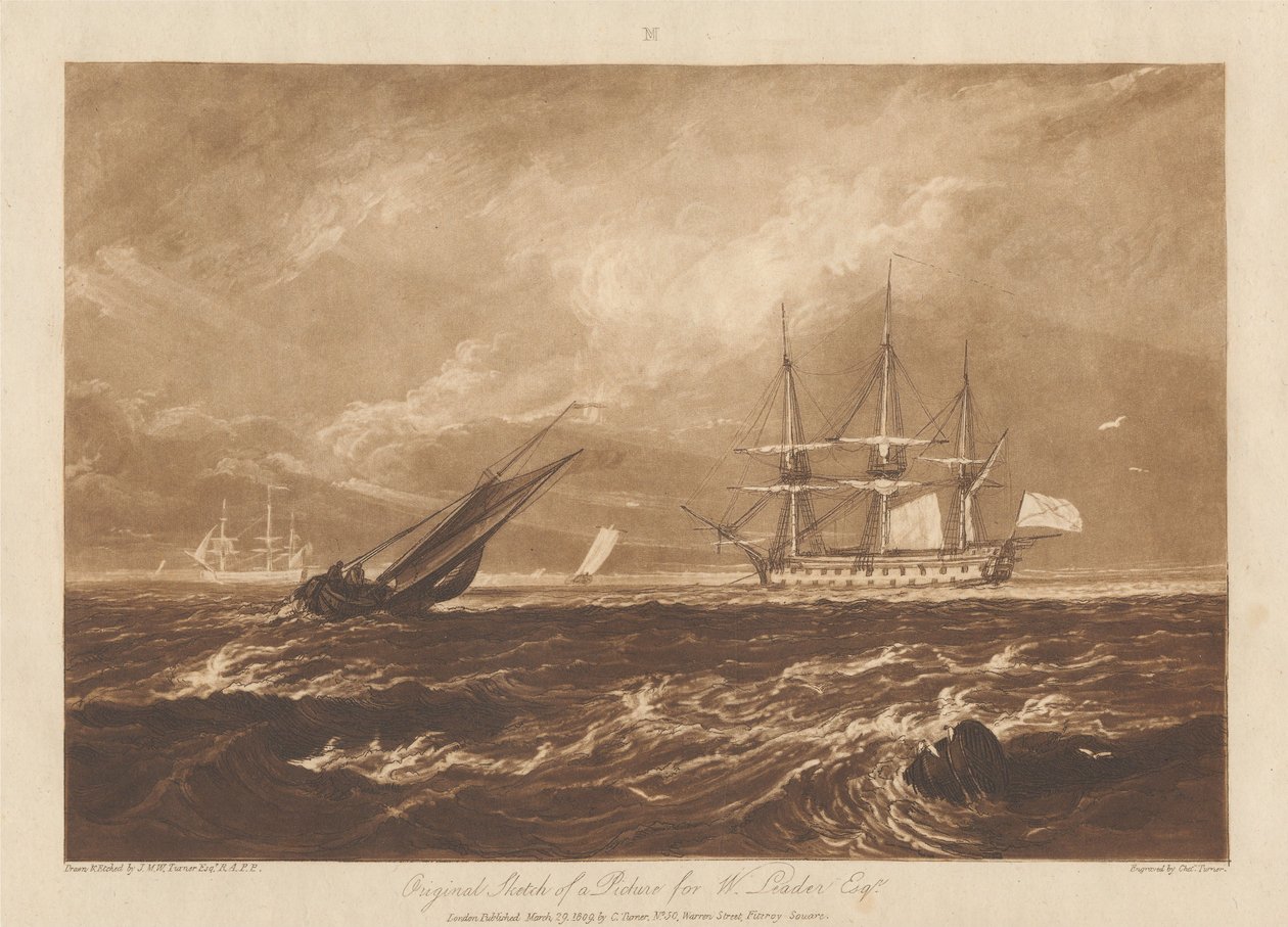 Esboço original de um quadro para o Sr. W. Leader de Joseph Mallord William Turner