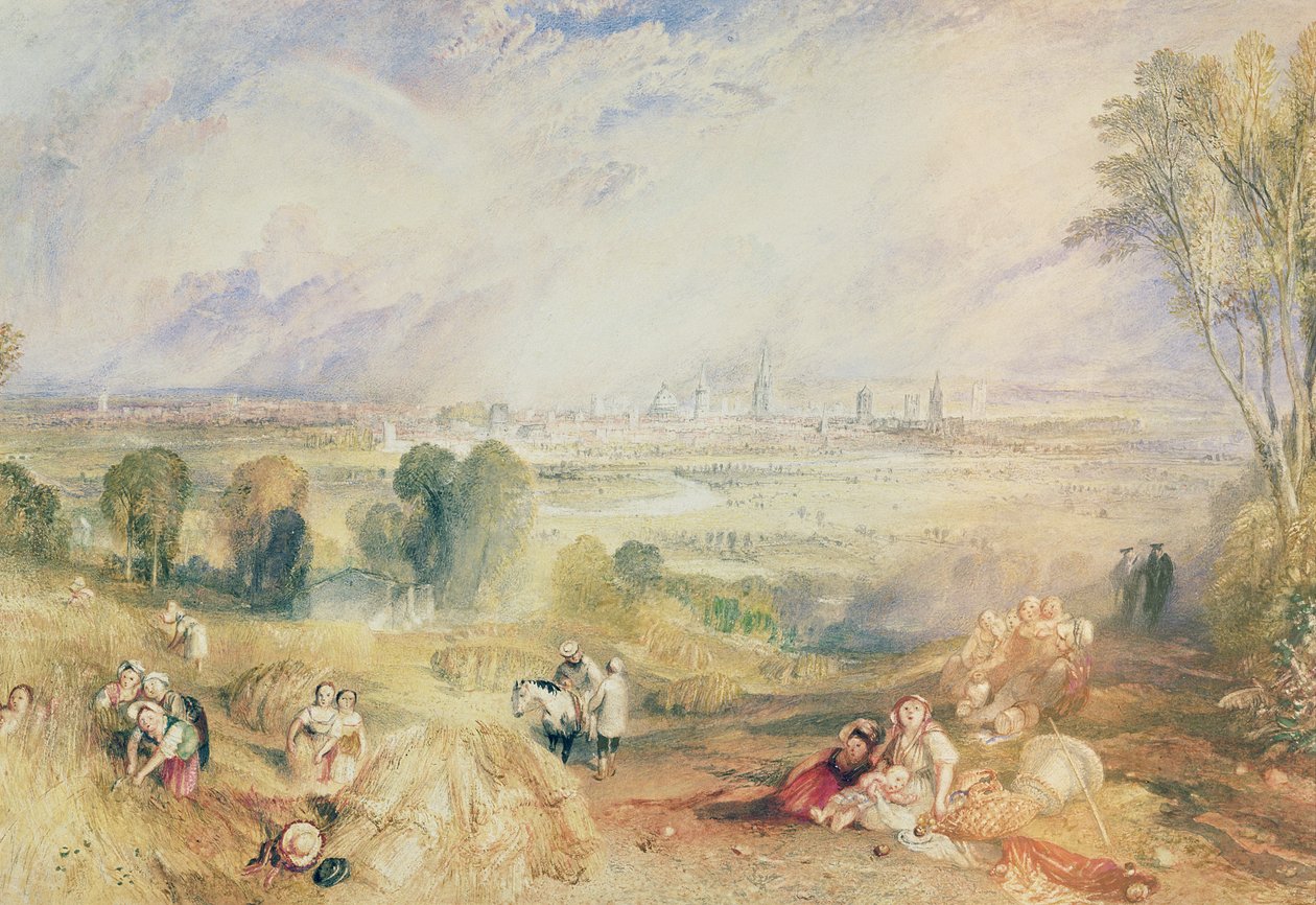 Oxford de North Hinksey (aguarela sobre papel) de Joseph Mallord William Turner