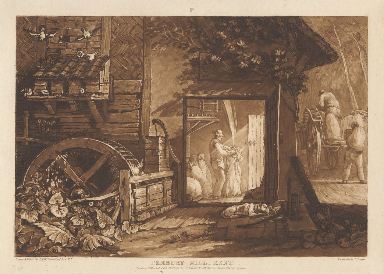 Moinho de Pembury, Kent de Joseph Mallord William Turner