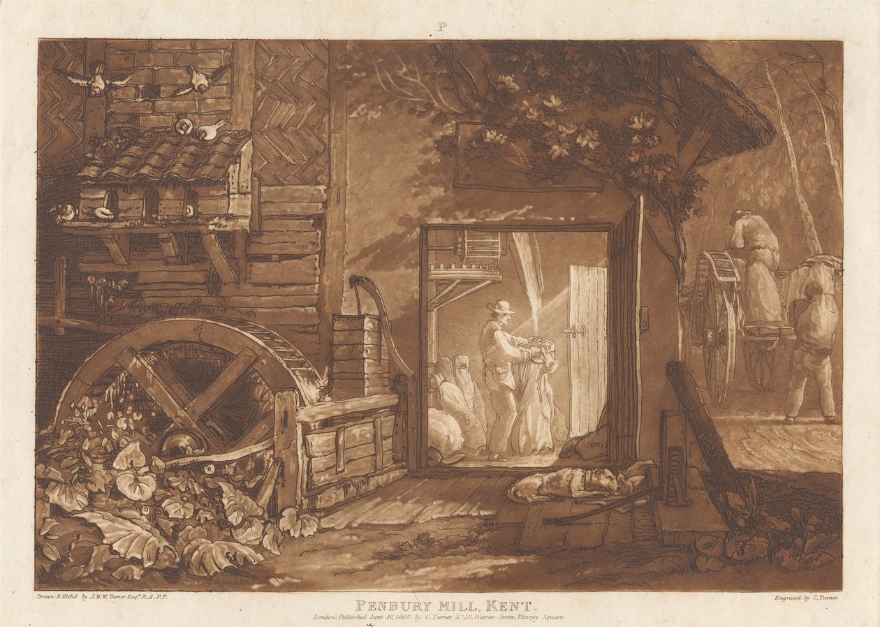 Moinho de Pembury, Kent de Joseph Mallord William Turner