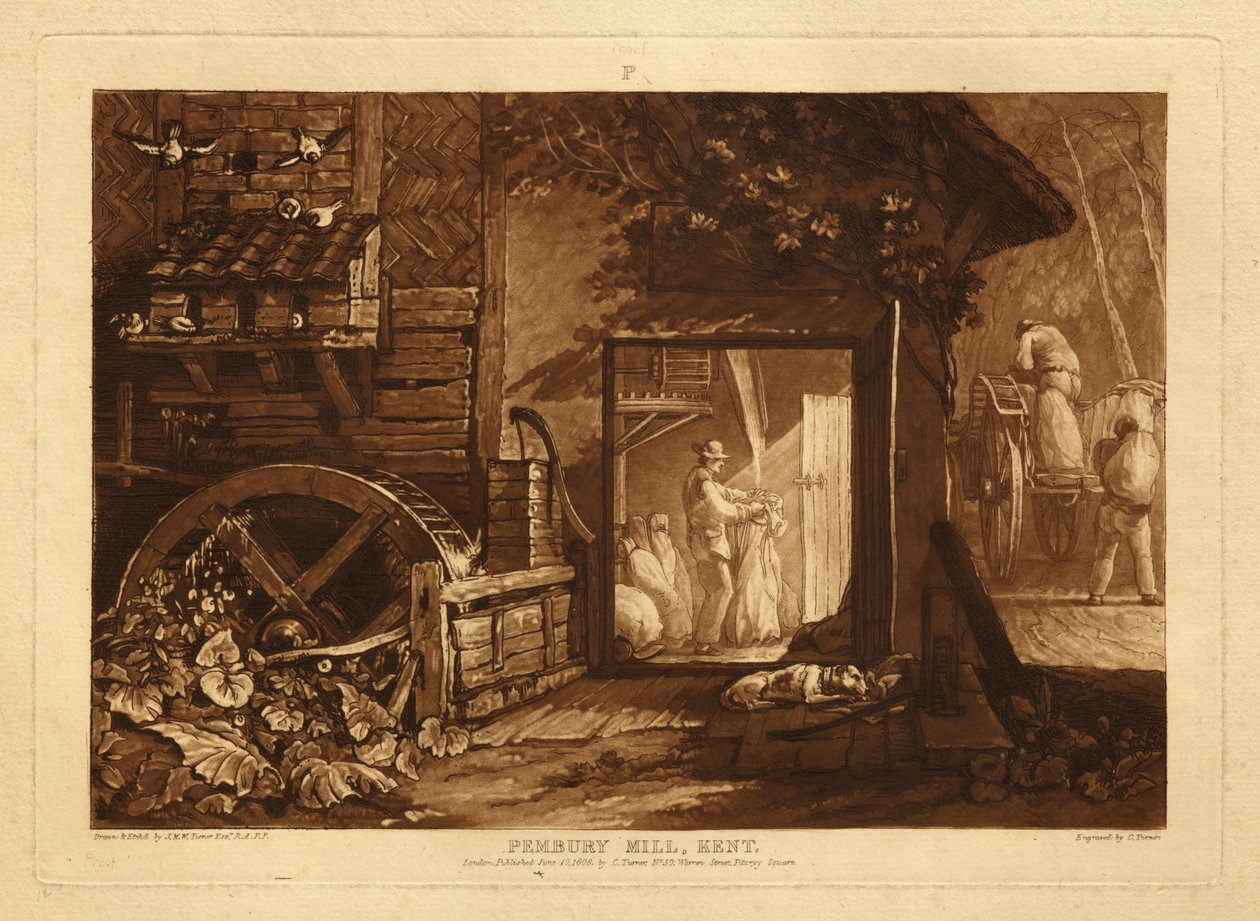 Moinho de Pembury, Kent de Joseph Mallord William Turner