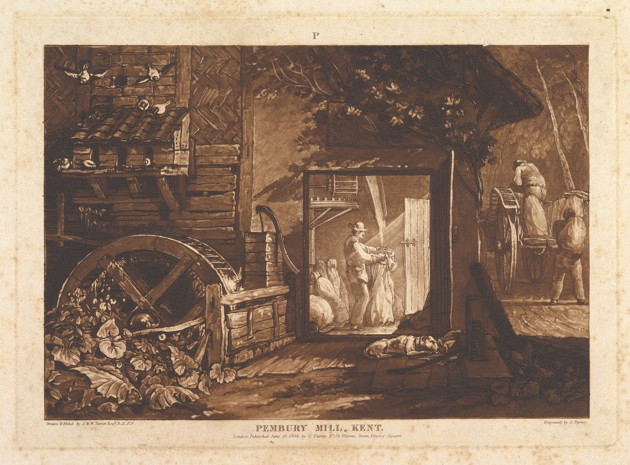 Pembury Hill, Kent Book Studies, Parte 3, chapa 12, 10 de junho de 1808. de Joseph Mallord William Turner