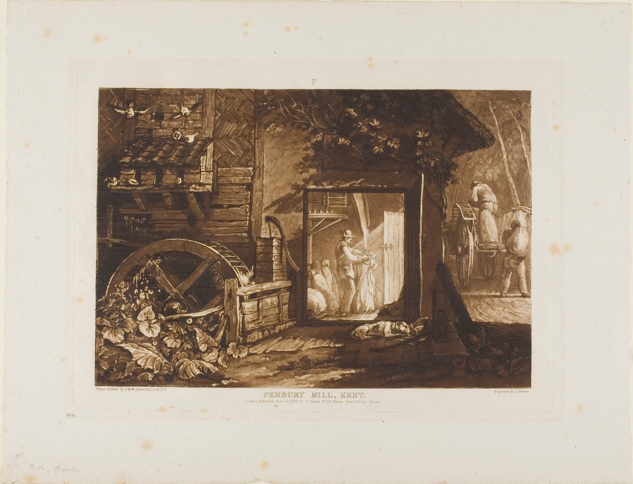 Pembury Mill, Kent, placa 12 do Liber Studiorum de Joseph Mallord William Turner