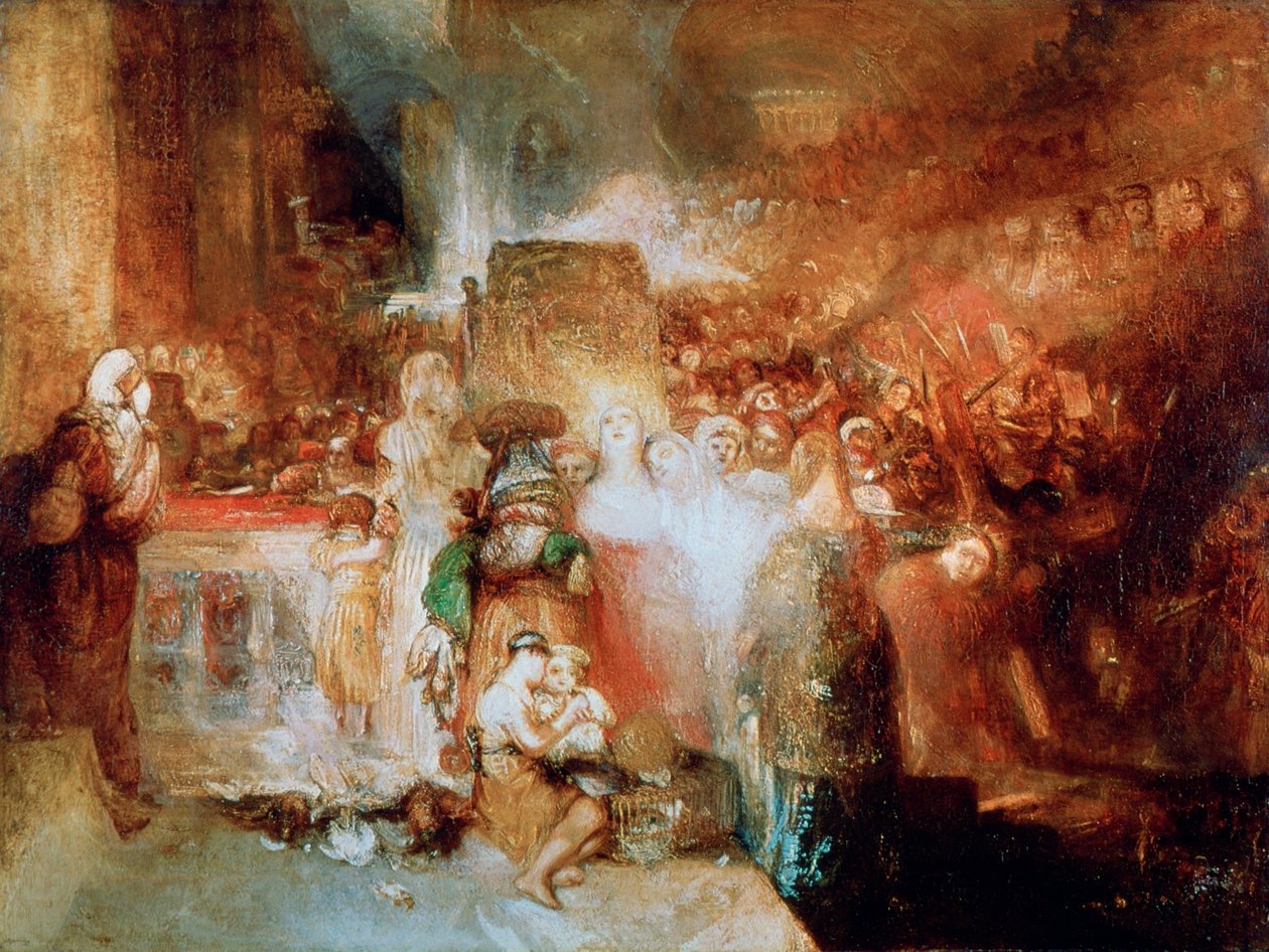 Pilatos lavando as mãos, 1830 de Joseph Mallord William Turner