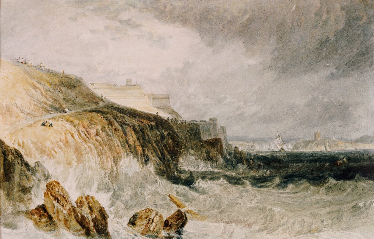 Cidadela de Plymouth, um vendaval, 1815 de Joseph Mallord William Turner