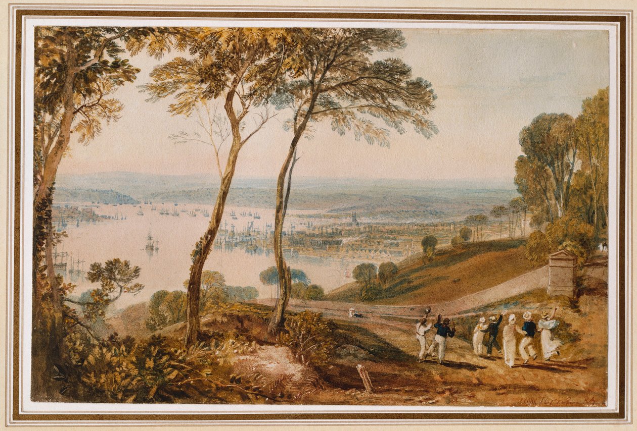Plymouth Dock, perto do Monte Edgecumbe de Joseph Mallord William Turner