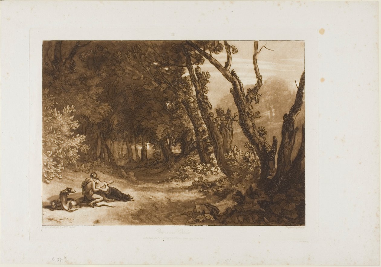 Procris e Cephalus, placa 41 do Livro de Estudos de Joseph Mallord William Turner