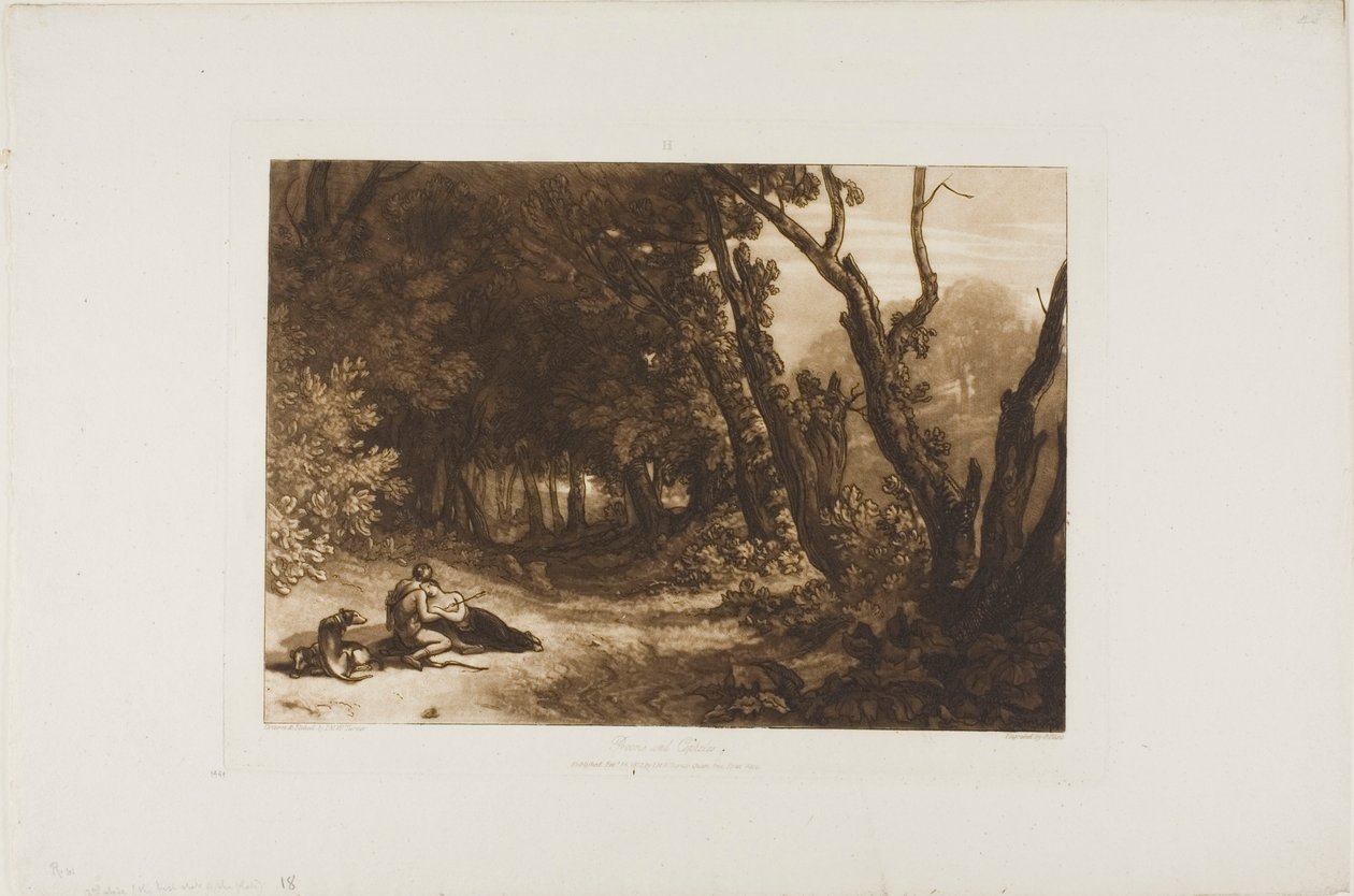 Procris e Cephalus, placa 41 do Livro de Estudos de Joseph Mallord William Turner