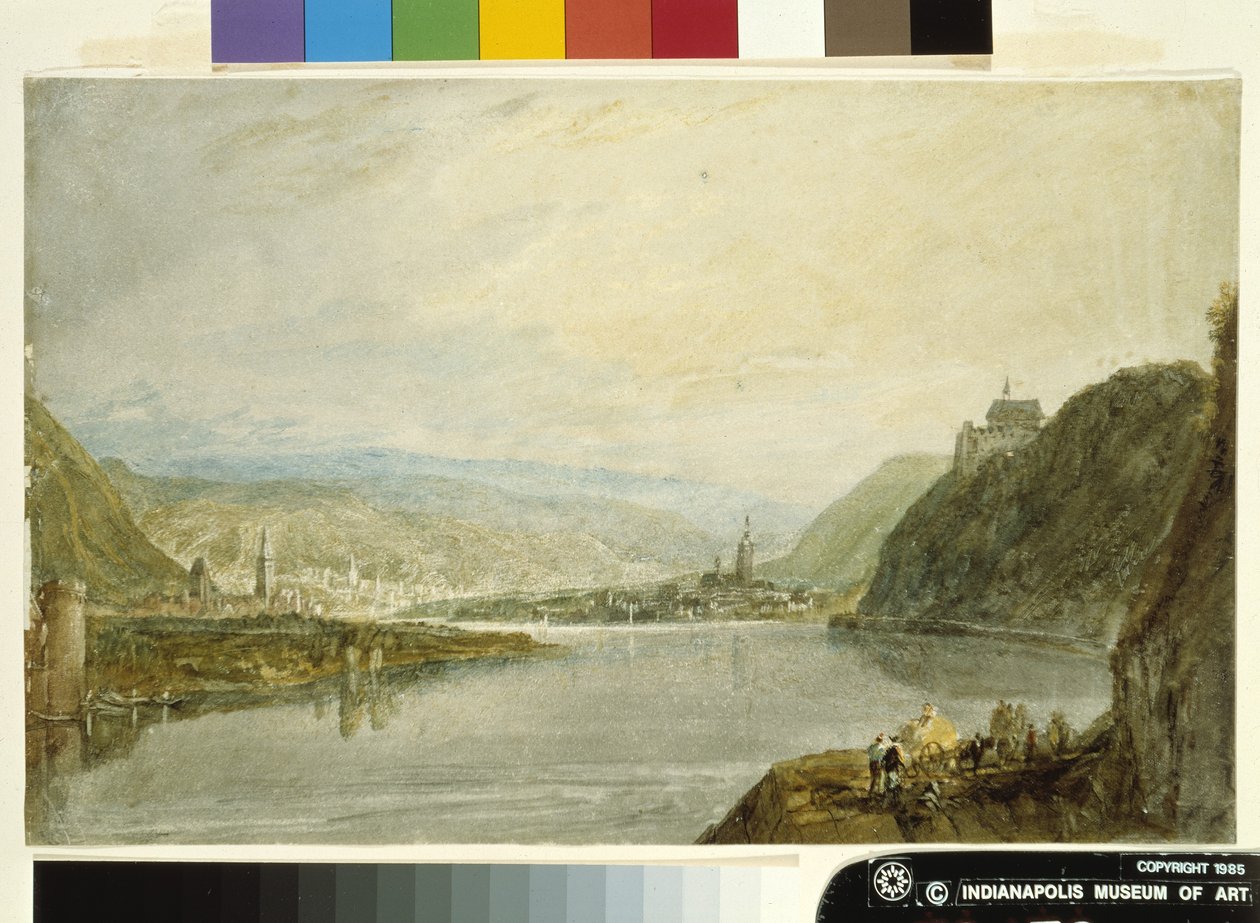 Remagen, Erpel e Linz (aguarela e guache em papel branco preparado com lavagem cinzenta) de Joseph Mallord William Turner