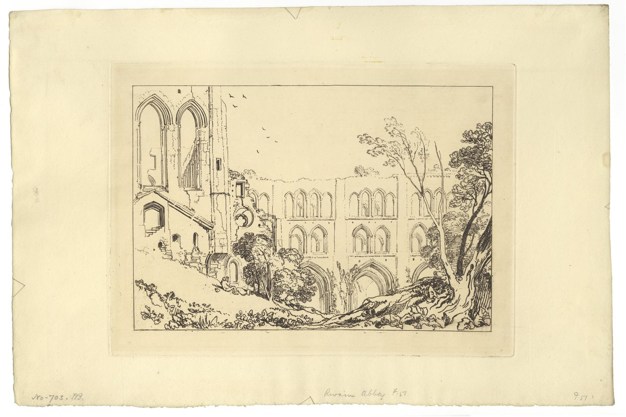 Abadia de Rivaux (gravura) de Joseph Mallord William Turner