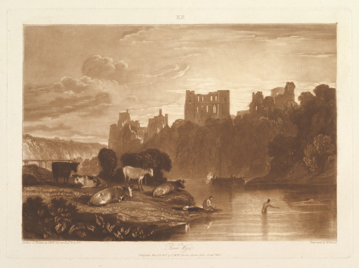 River Wye Book Studies, Parte 10, chapa 48, 23 de maio de 1812. de Joseph Mallord William Turner
