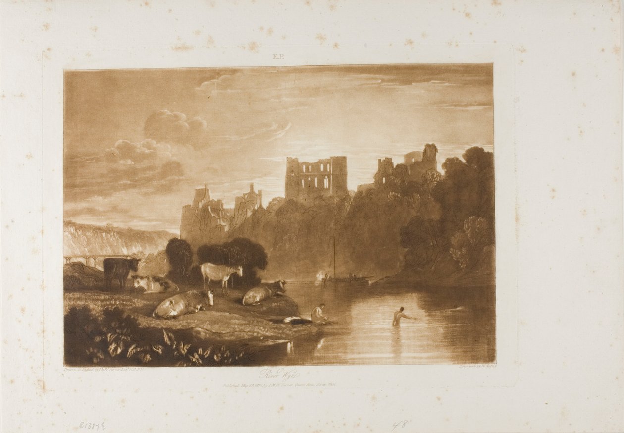 River Wye, placa 48 do Liber Studiorum de Joseph Mallord William Turner