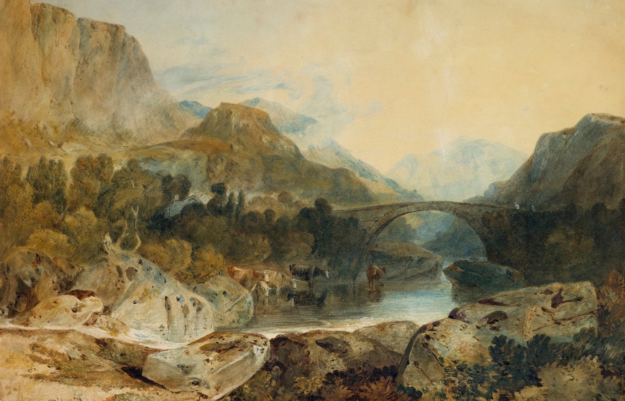 Ponte de Rosthwaite, Borrowdale, c.1802 de Joseph Mallord William Turner