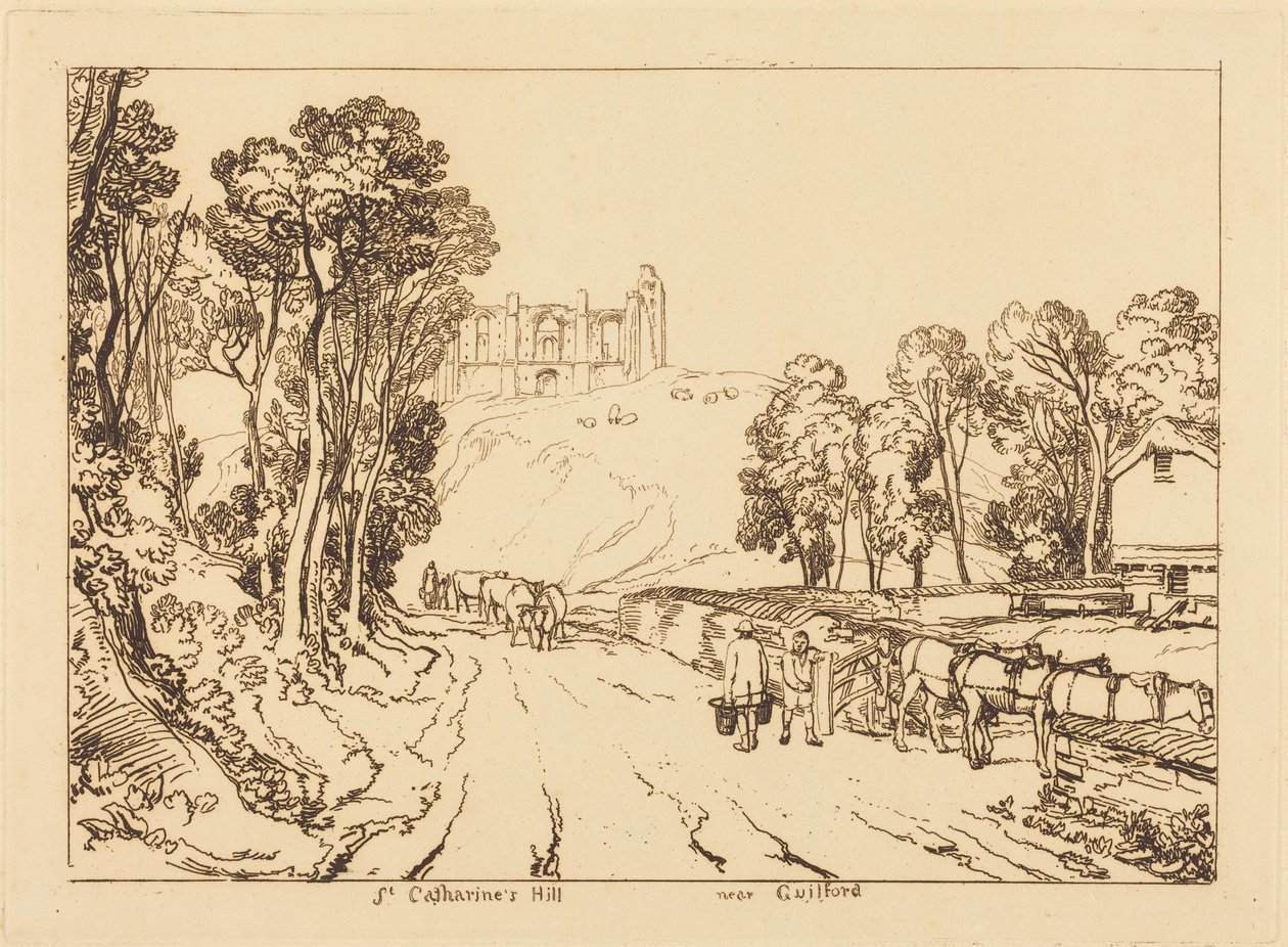 Colina de Santa Catarina perto de Guildford de Joseph Mallord William Turner