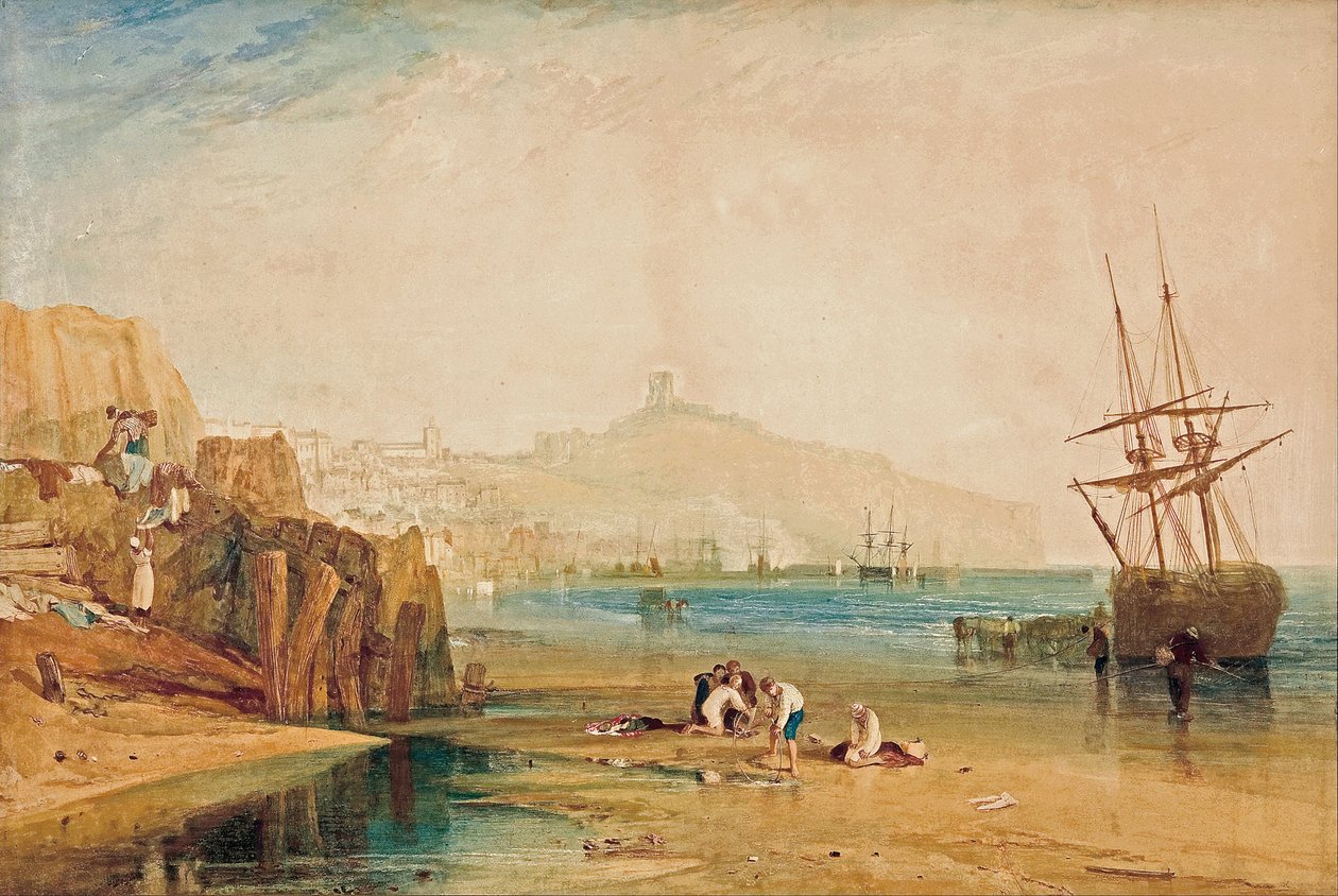 Scarborough, manhã, meninos pegando caranguejos, c. 1810 de Joseph Mallord William Turner