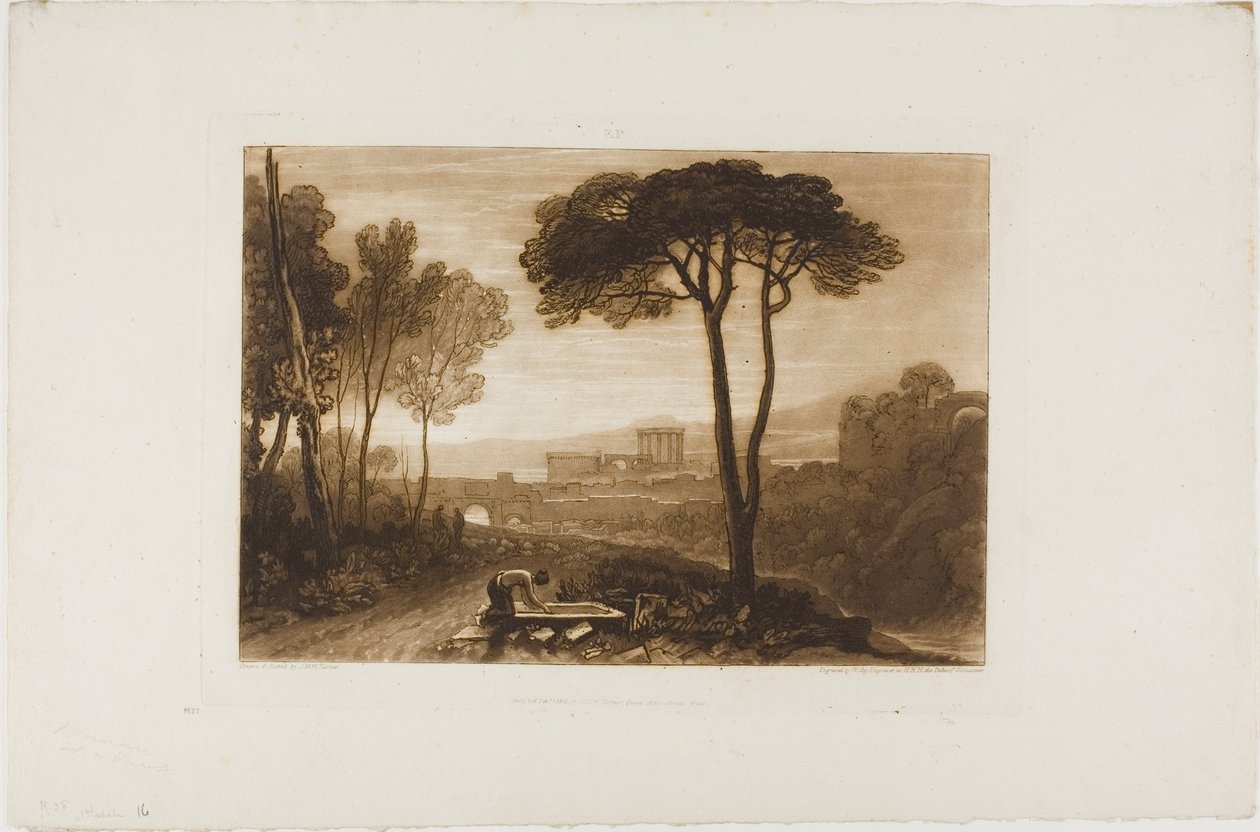 Cena na Campagna, placa 38 do Livro de Estudos de Joseph Mallord William Turner