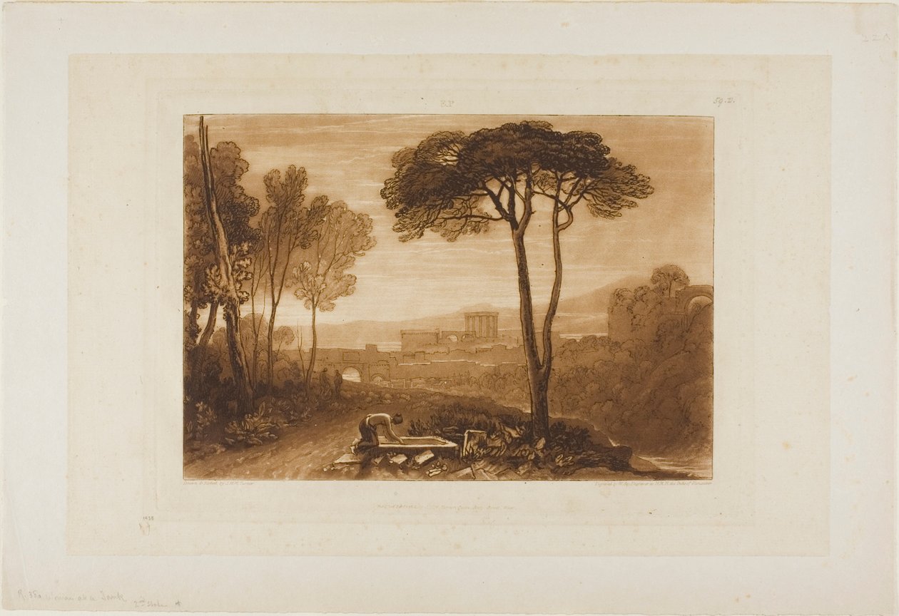 Cena na Campagna, placa 38 do Livro de Estudos de Joseph Mallord William Turner