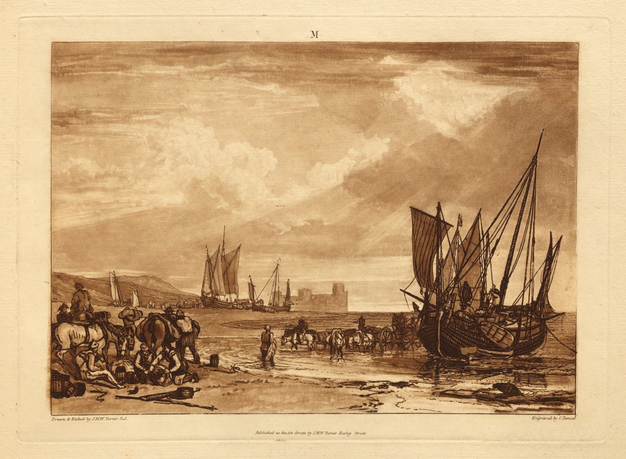 Cena na costa francesa de Joseph Mallord William Turner