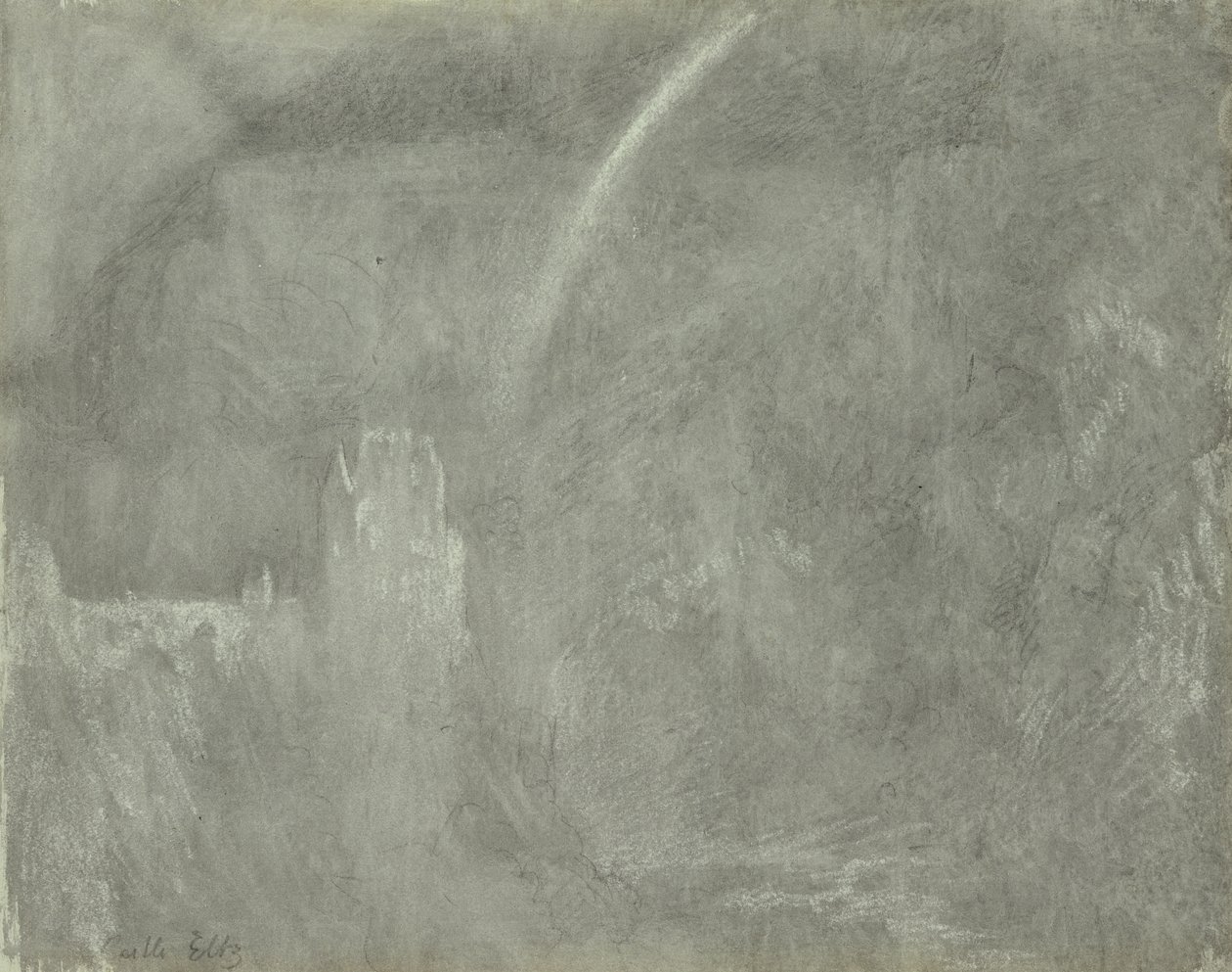 Schloss Eltz (giz no papel) de Joseph Mallord William Turner
