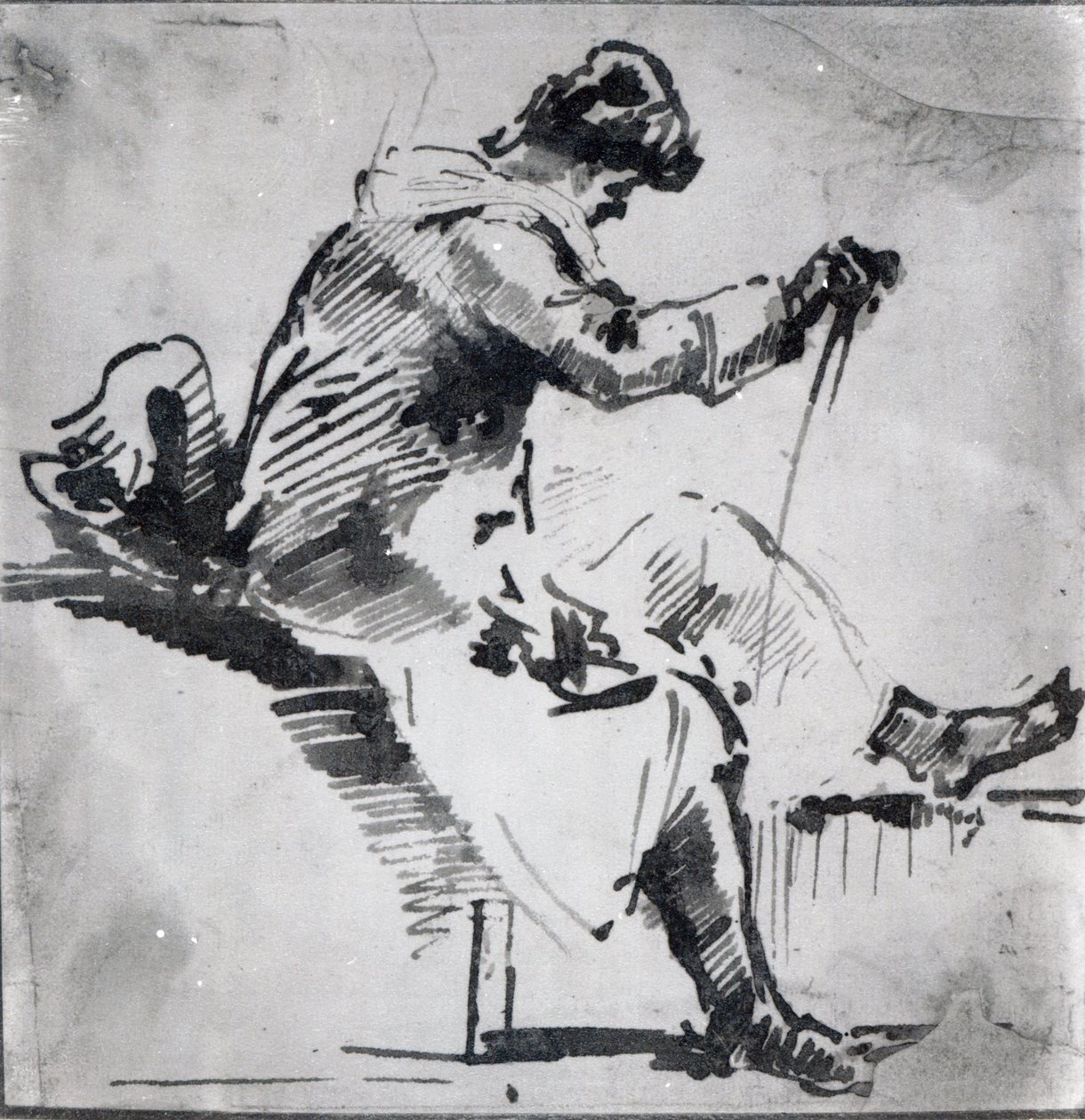 Homem sentado (wc no papel) de Joseph Mallord William Turner