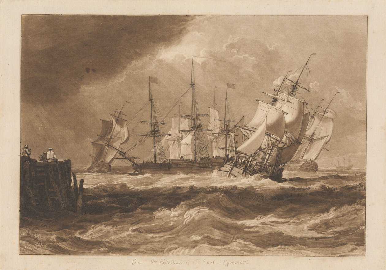 Navios numa brisa de Joseph Mallord William Turner
