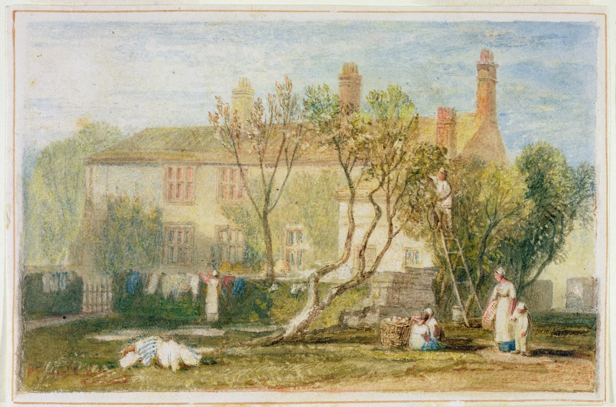 Steeton Manor House, perto de Farnley, c.1815-18 (wc no papel) de Joseph Mallord William Turner