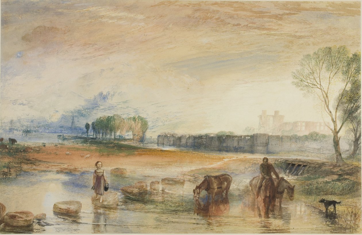 Pôr do sol e nascer da lua de Joseph Mallord William Turner