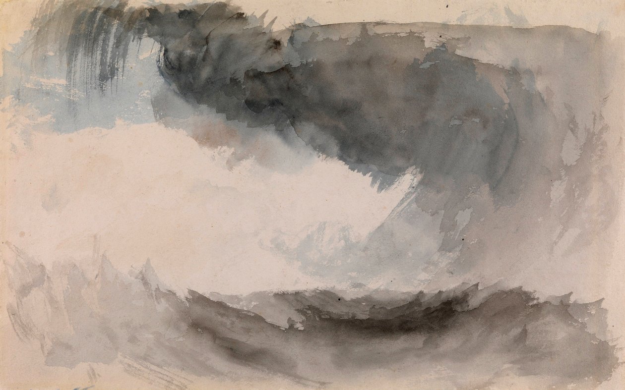 "Tempete en mer" (Uma tempestade no mar) Aquarelle de Joseph Mallord William Turner (1775-1851) Dim 18,4x29,3 cm Colecção Privada de Joseph Mallord William Turner