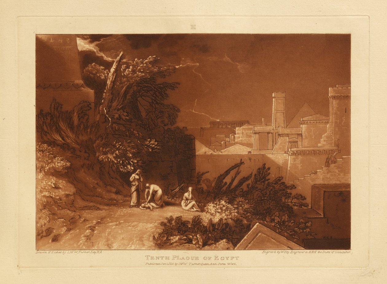 A décima praga do Egito de Joseph Mallord William Turner
