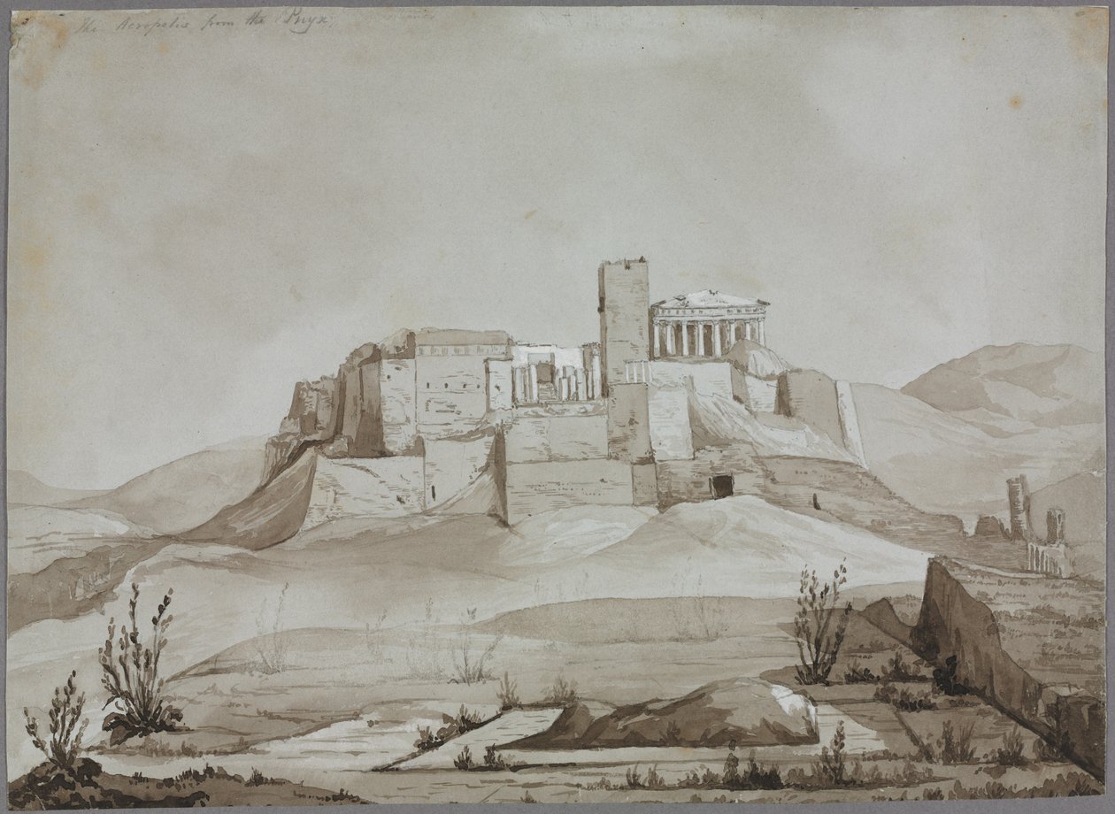 A Acrópole do Pnyx, Atenas, Grécia. de Joseph Mallord William Turner