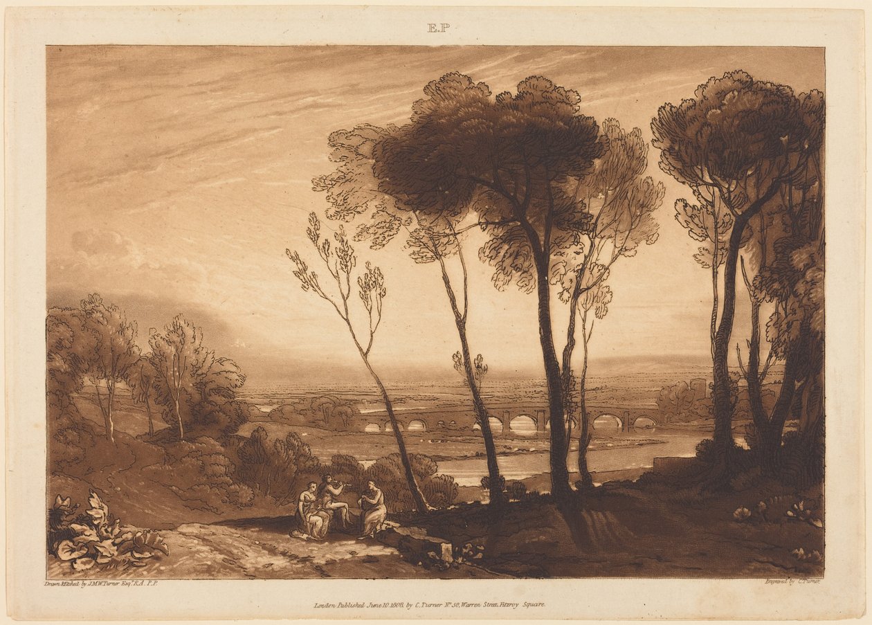 A ponte ao fundo de Joseph Mallord William Turner