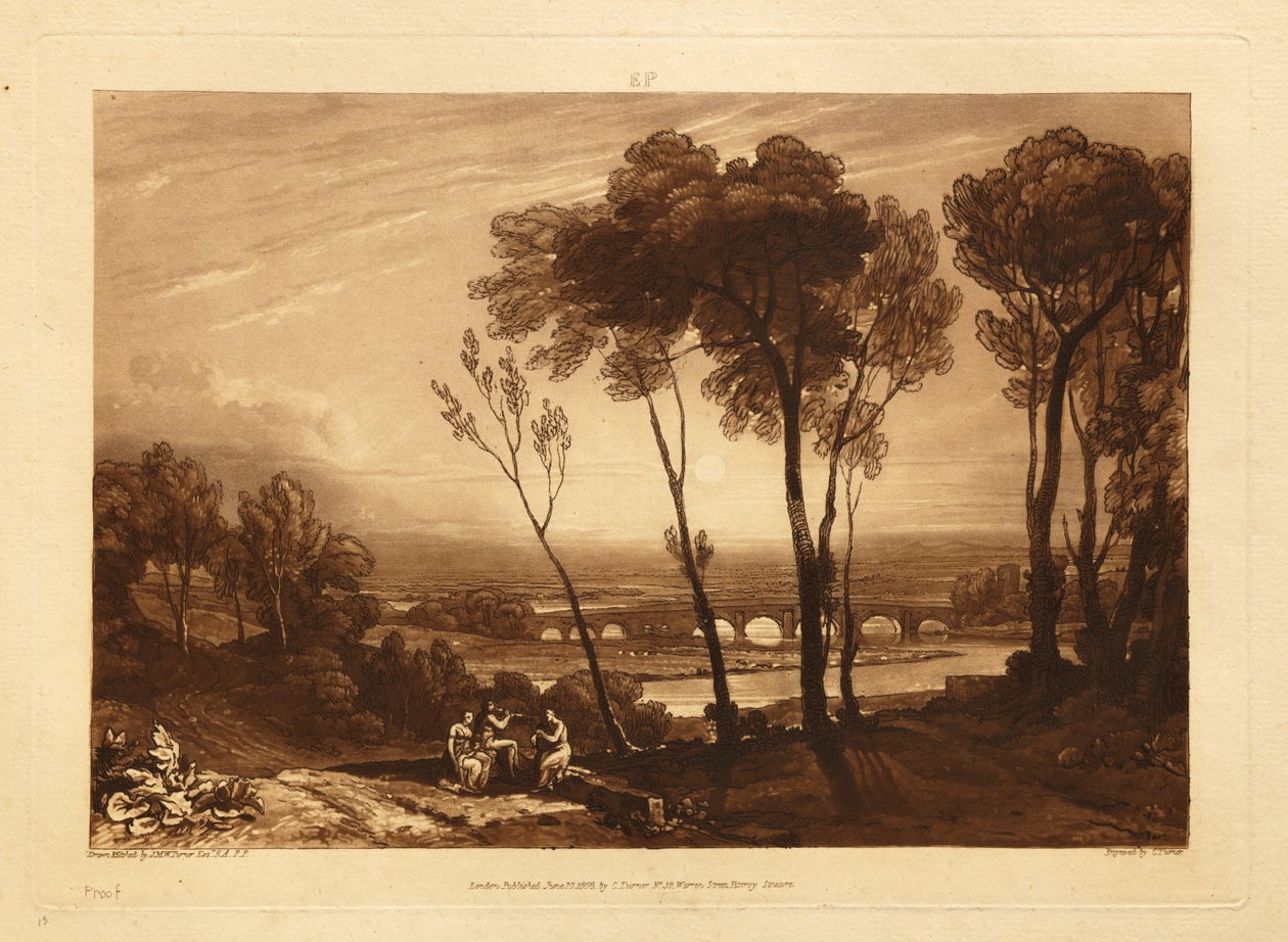 A ponte a média distância de Joseph Mallord William Turner