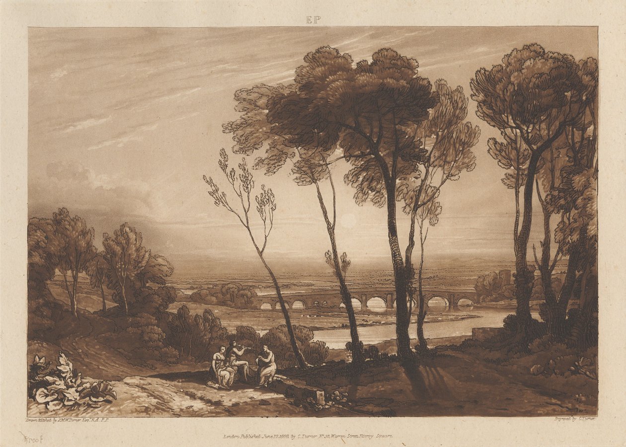 A ponte a meia distância de Joseph Mallord William Turner