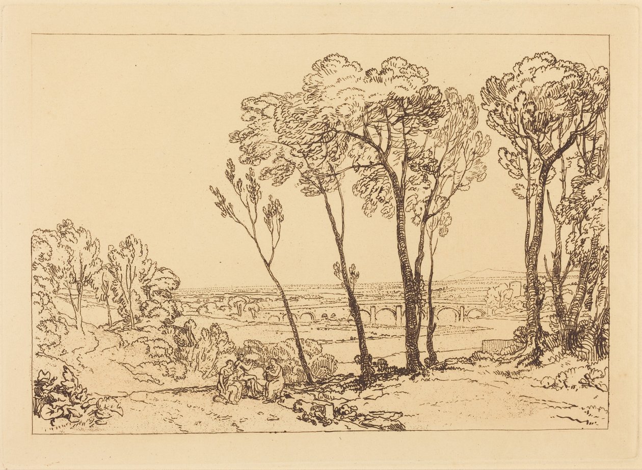 A ponte a meia distância de Joseph Mallord William Turner