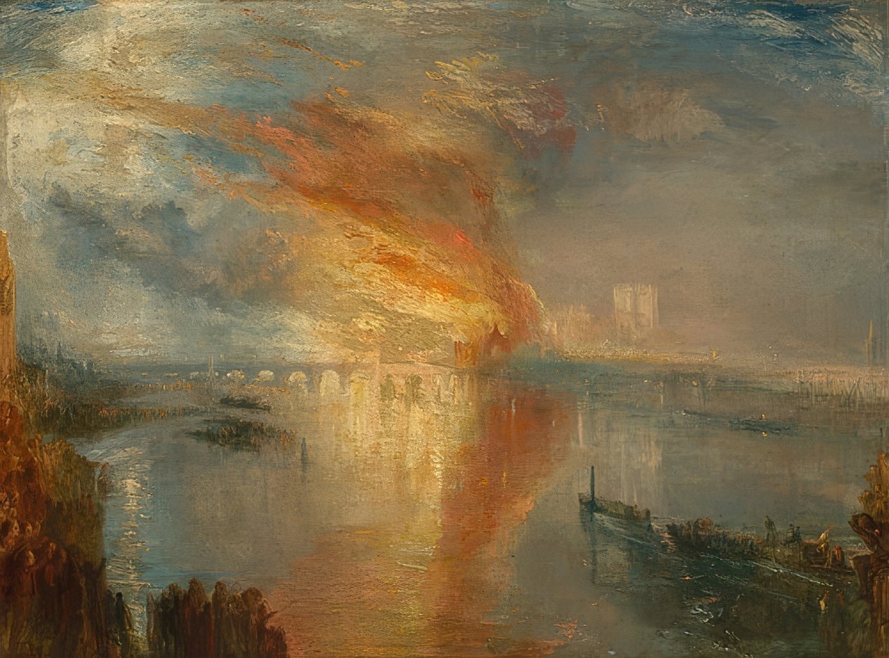 A Queima das Casas dos Lordes e dos Comuns, 16 de outubro de 1834. 1835 de Joseph Mallord William Turner